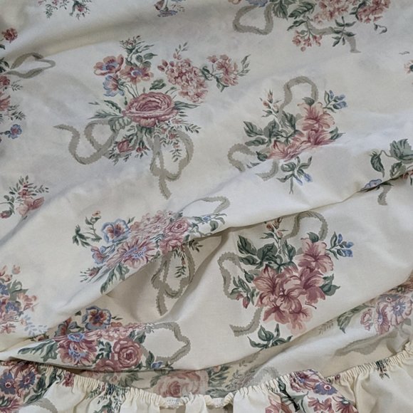 Vintage Croscill Home Fashions Twin Sheets and Curtains Set JCP Floral Boho Vict - Picture 7 of 14